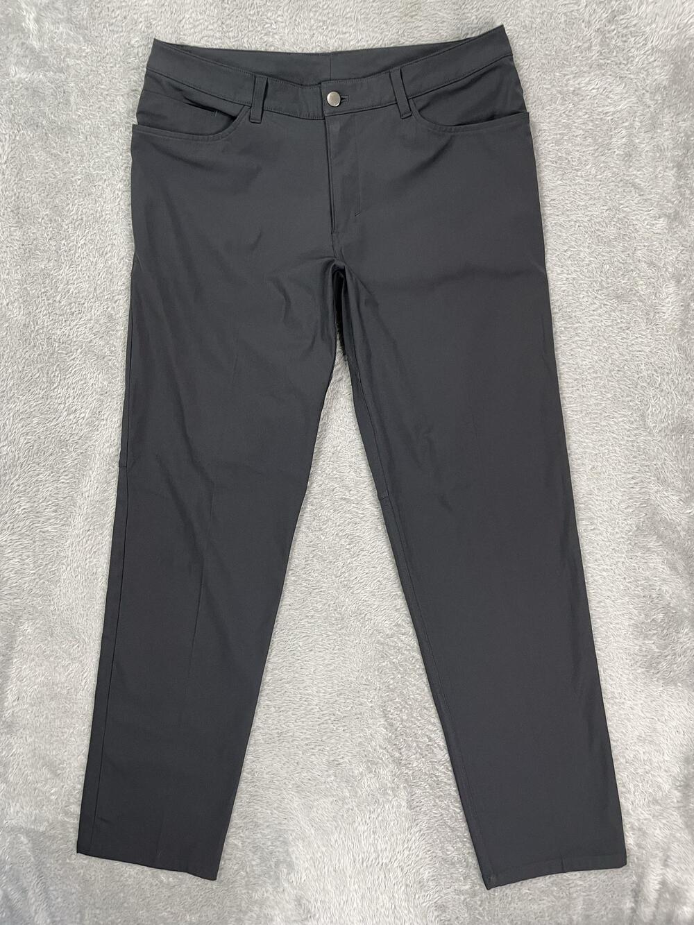 Lululemon Chino Pants Mens 36x32* Gray Slim Fit Stretch 5 Pocket Travel Casual